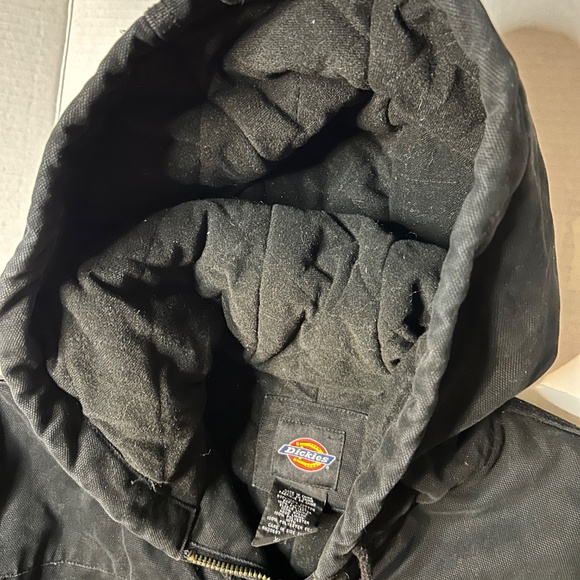 Dickies Men’s Big &Tall Size XL TL Black Coat Rigid Duck Hooded Heavyweight Work - Picture 7 of 12